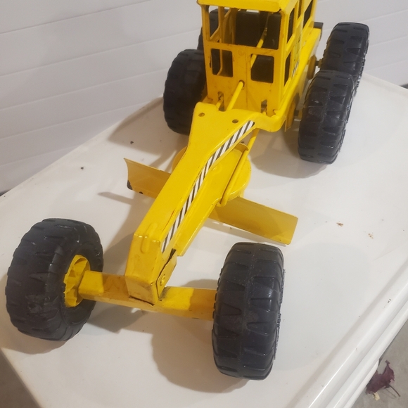 Vintage 70's TONKA MR-970 Road Grader Metal Yellow Construction Toy Vehicle 18” - Picture 7 of 12